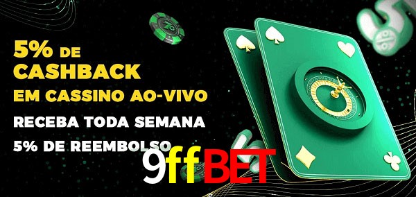 Promoções do cassino ao Vivo 9ffbet